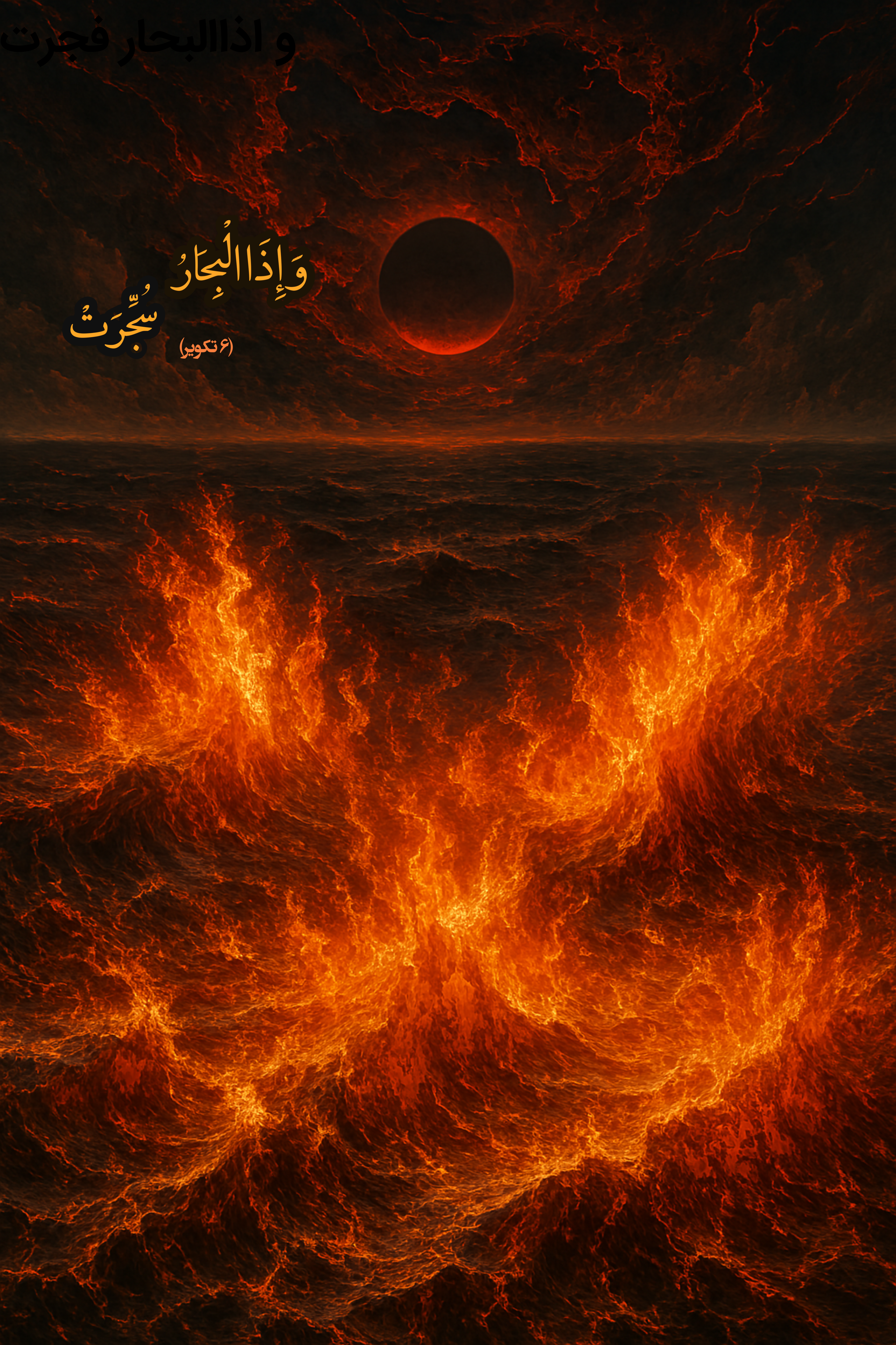 وَإِذَا الْبِحَارُ سُجِّرَتْ (سوره تکویر آیه ۶)